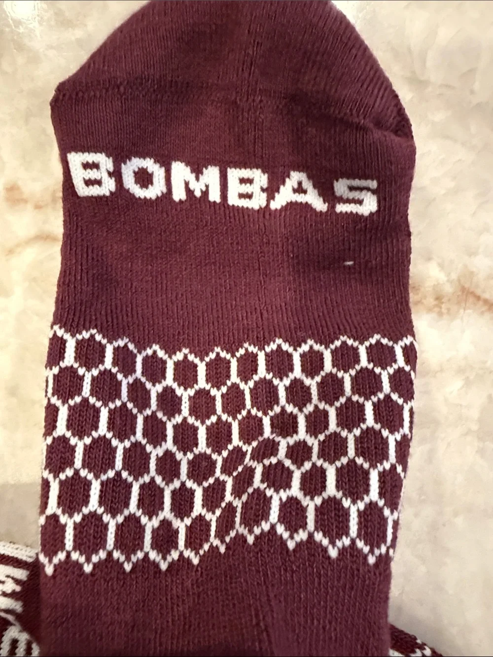 Bombas Maroon Crew Socks  New